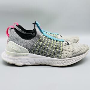 Nike Shoes Mens 11 Gray React Phantom Run Flyknit 2 Slip On Athletic Sneakers